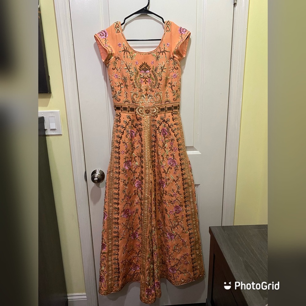 Peach Indian style jumpsuit with pockets